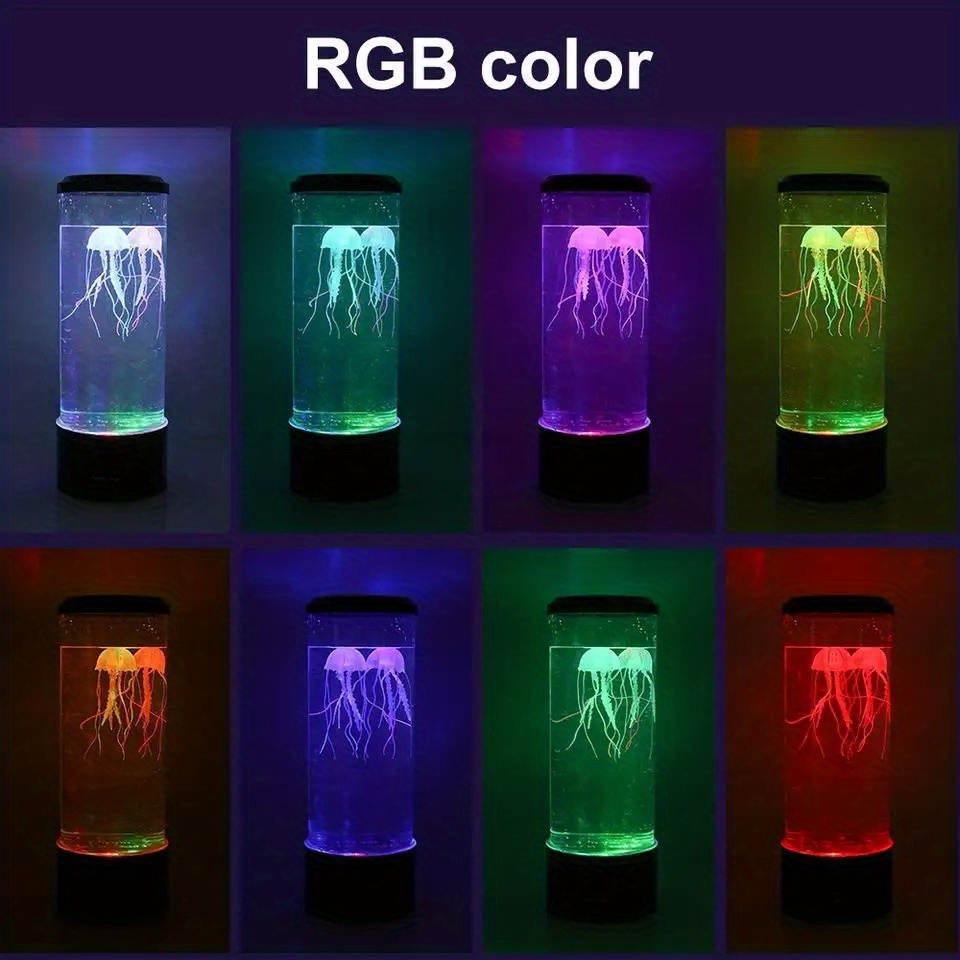 Jellyfish Lava Lamp 16 Color changing Lights Aquarium Temu