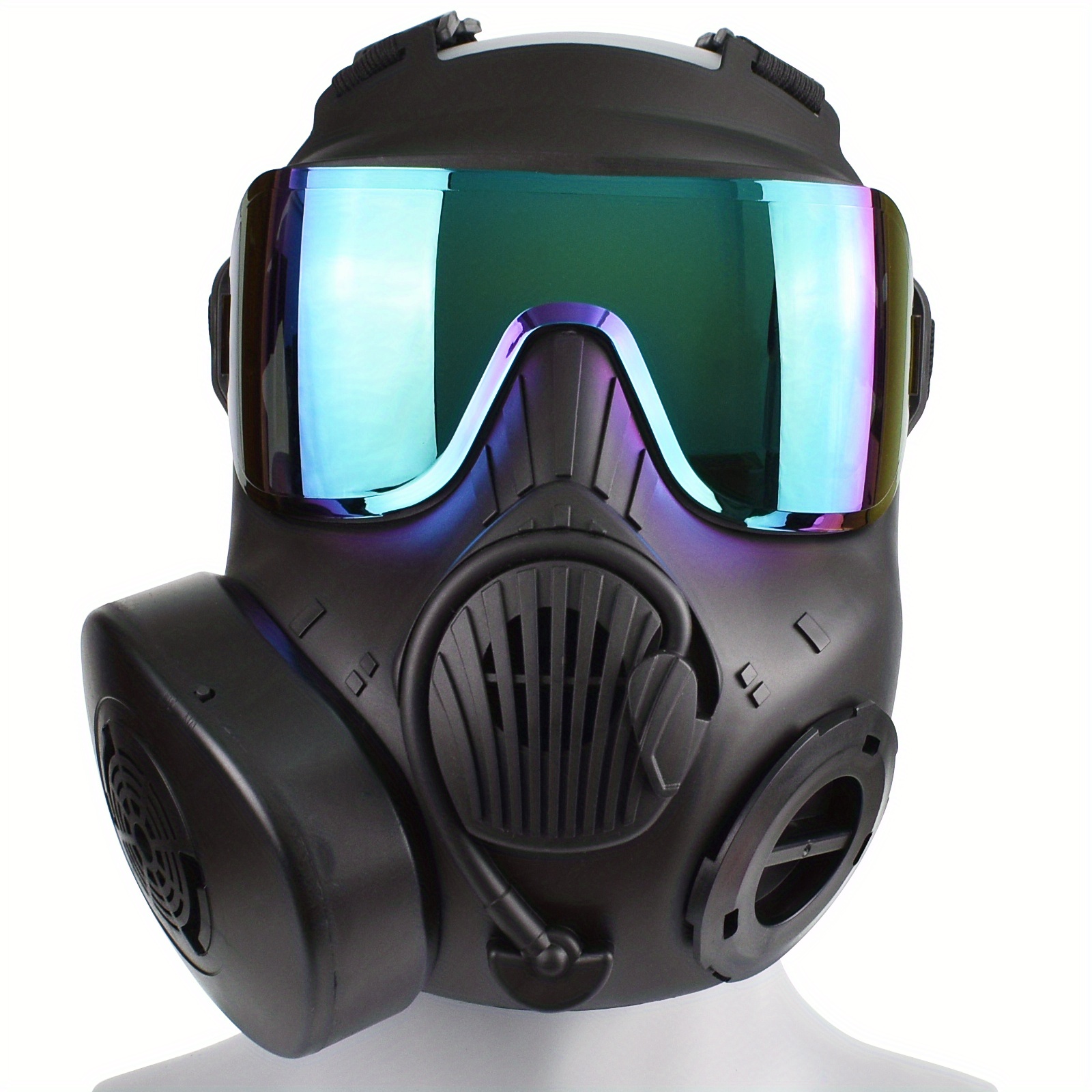 Máscara de juego para disfraz de Airsoft, máscara protectora de cara  completa, correa ajustable de calavera transpirable táctica, Cosplay CS de  Halloween