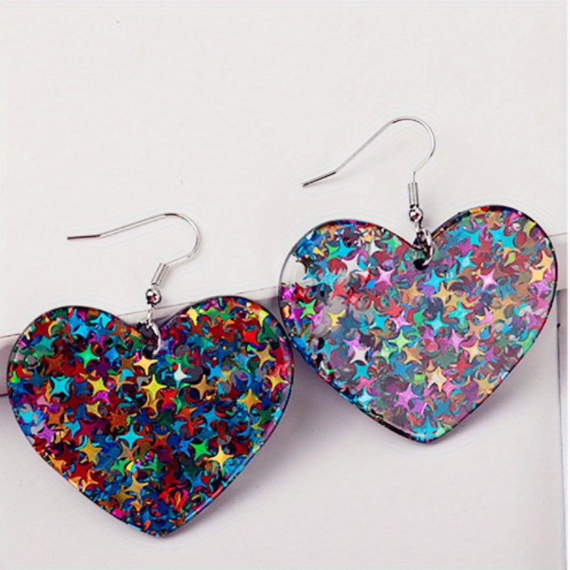 Assorted Color Heart Colorful Heart Gems Valentine's Day - Temu