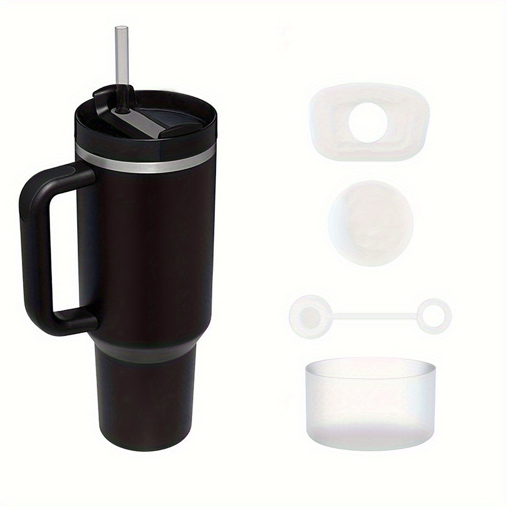 40 Oz Tumbler Straw Lid Insulated Stainless Steel Water Bottle Coffee Mug  Travel