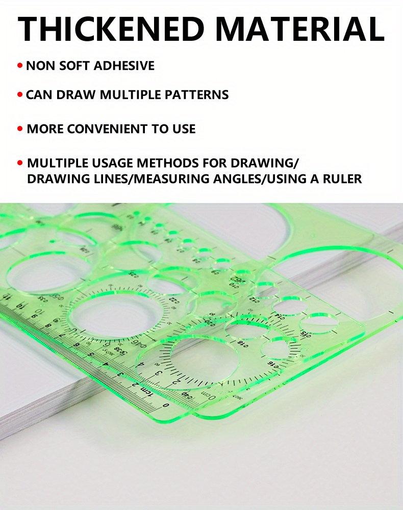Circle Template 3 Pieces Plastic Circle and Oval Templates Measuring  Templates Rulers Digital Drawing for Office and School Building Formwork  Drawings