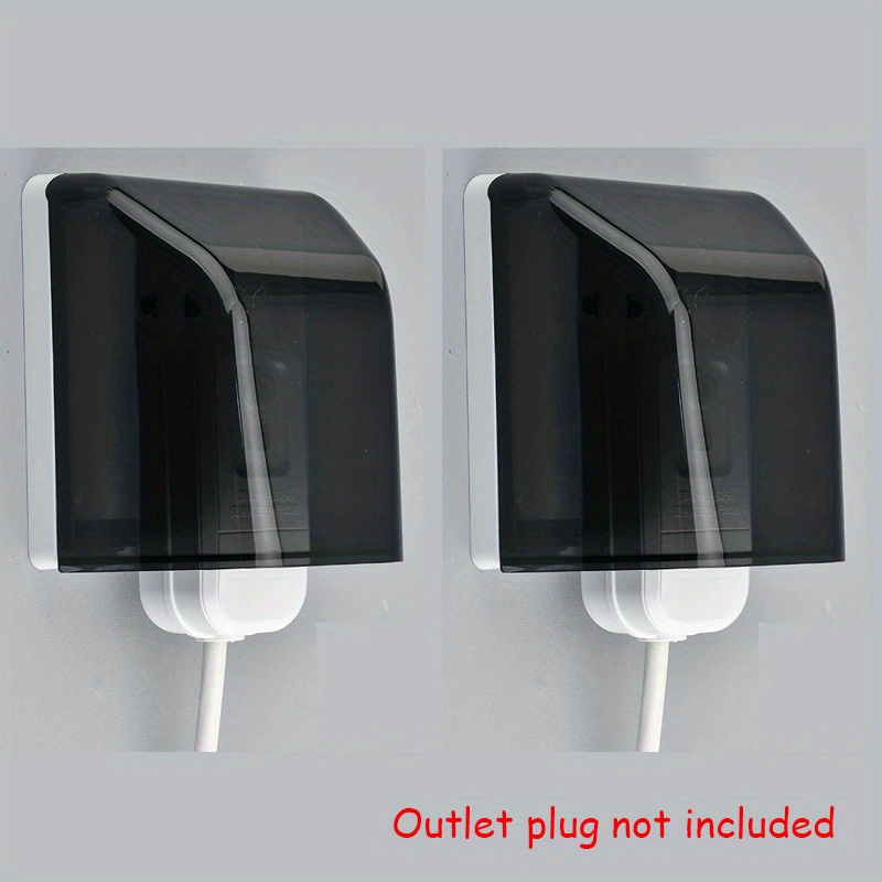 1Pcs Bathroom Splash-Proof Box Power Outlet Supplies Self-Adhesive Electric  Plug Cover Protection Socket Switch Protective Cover Wall Socket