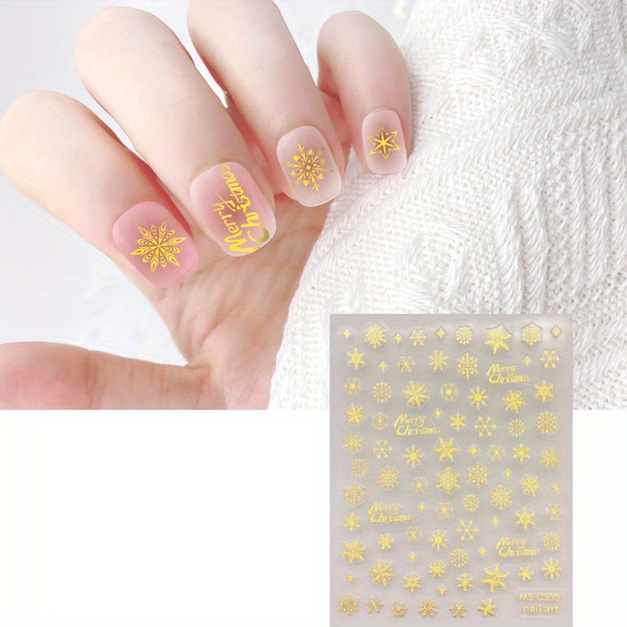 Snowflake Nail Art Decals - Self Adhesive Winter Nail Stickers