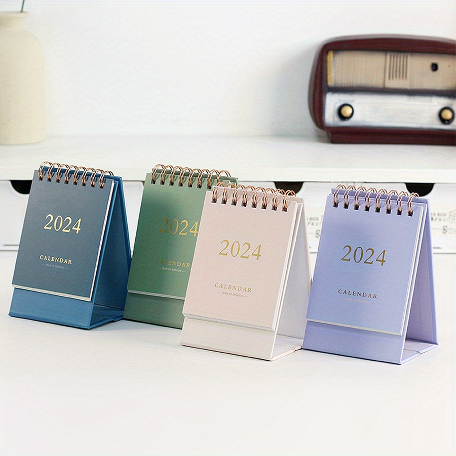 1 Stück 2024 Einfacher Mini tischkalender Kleiner Kalender - Temu