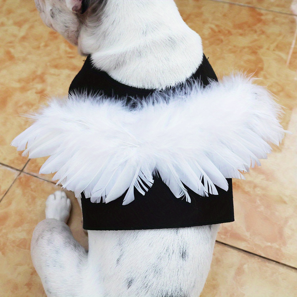 Halloween Pet Costume Angel Wings Design Dog Clothing Temu