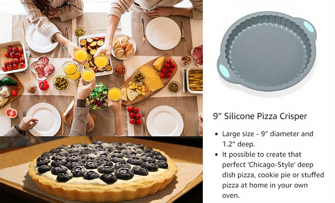 Silicone Pie Pan, Silicone Baking Cake Mold, Baking Pizza Pan, Oven  Accessories, Baking Tools, Kitchen Gadgets, Kitchen Accessories - Temu