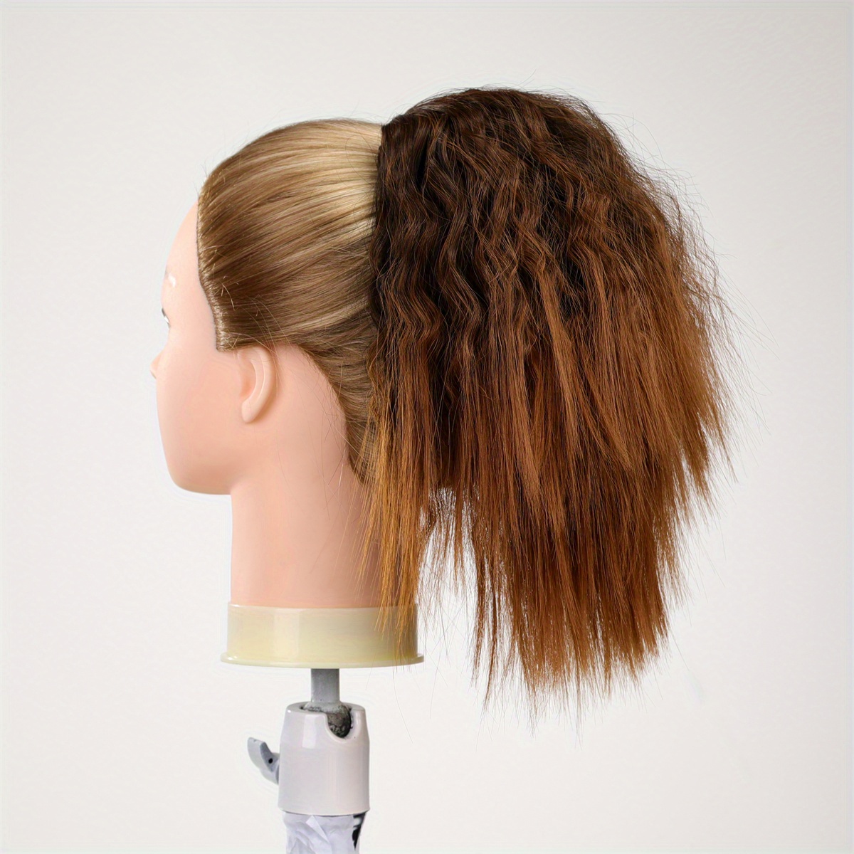 Ombre Kinky Curly Wave Ponytail Extension 30 48 Cm Short Corn Wave Drawstring