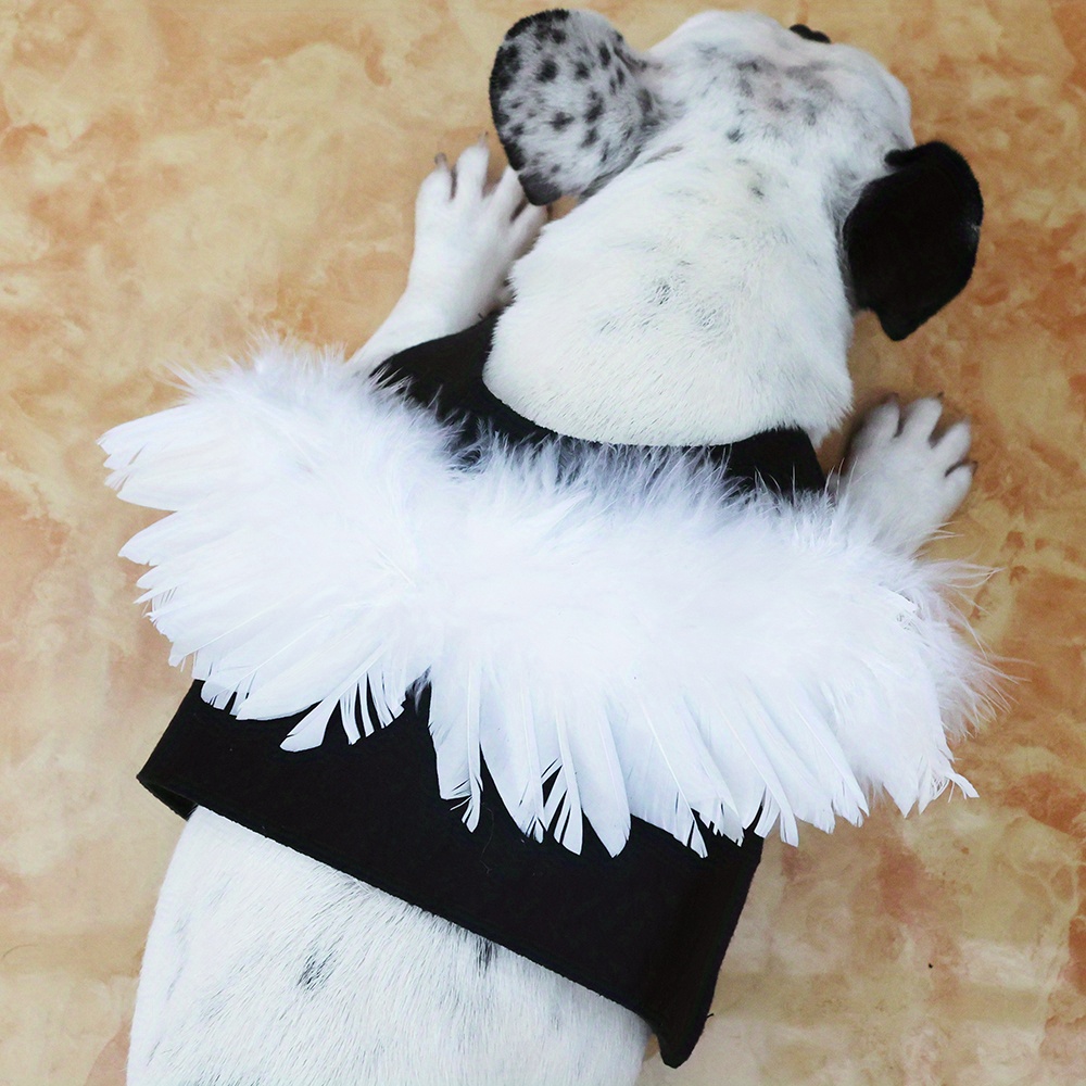 Halloween Pet Costume Angel Wings Design Dog Clothing Temu