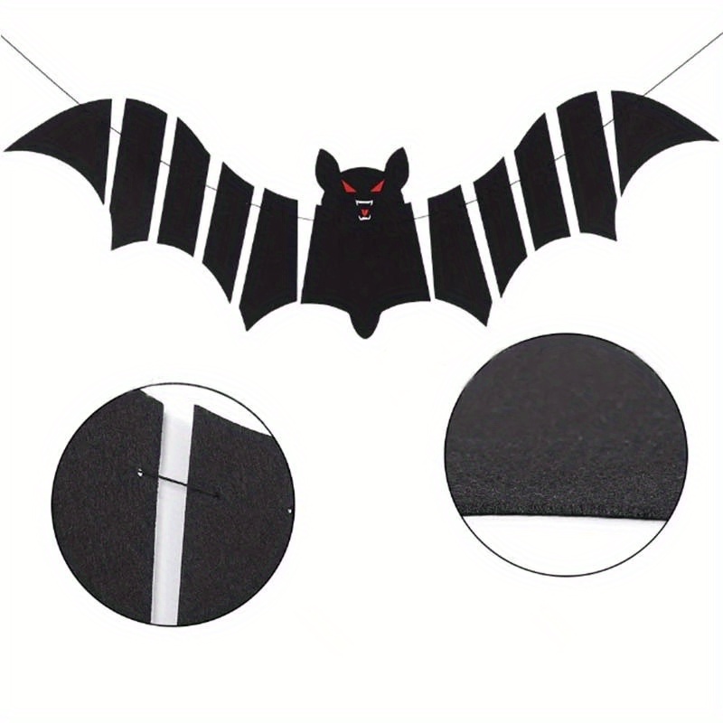 halloween felt pull flag bat pull flag pumpkin skull spider pull flag set evening party decoration supplies diy banner   decoration details 3