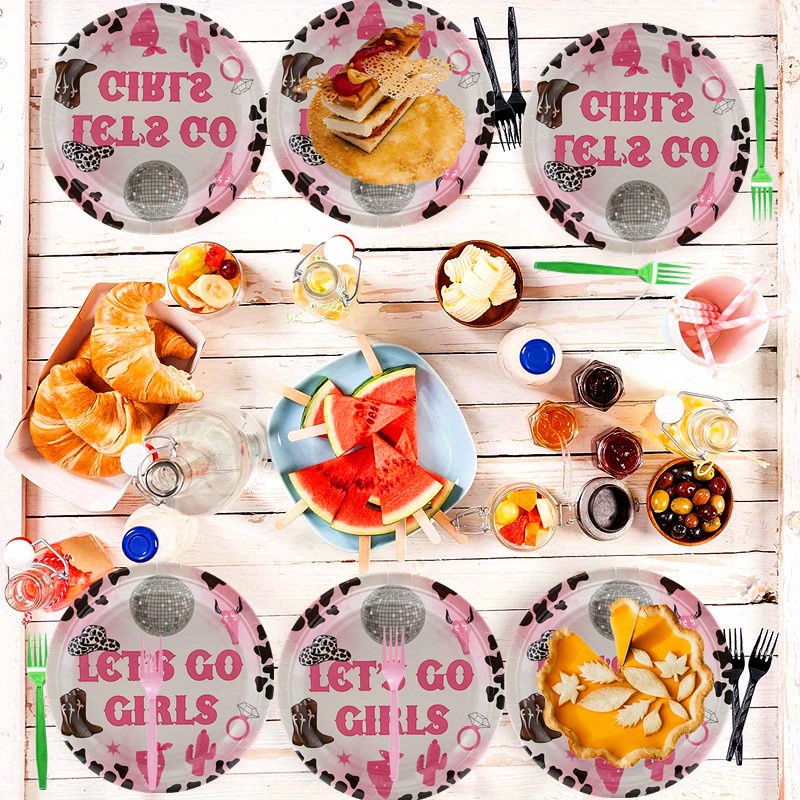 Let's Go Girls Party Cowgirl Paper Plates Dessert Plates