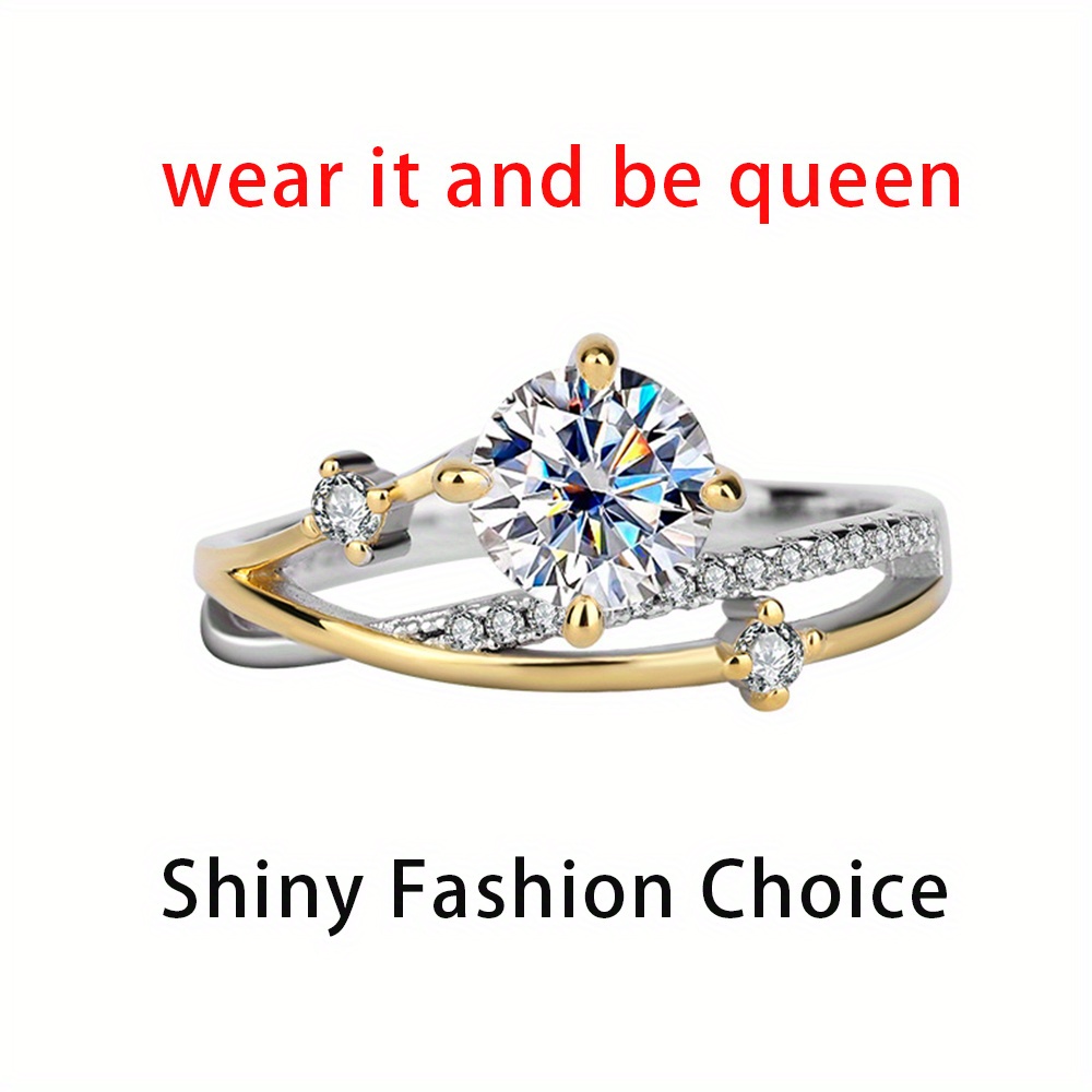 1ct moissanite ring 925 sterling silver plated       high quality jewelry with certificate and gift   4g 0 08oz details 2