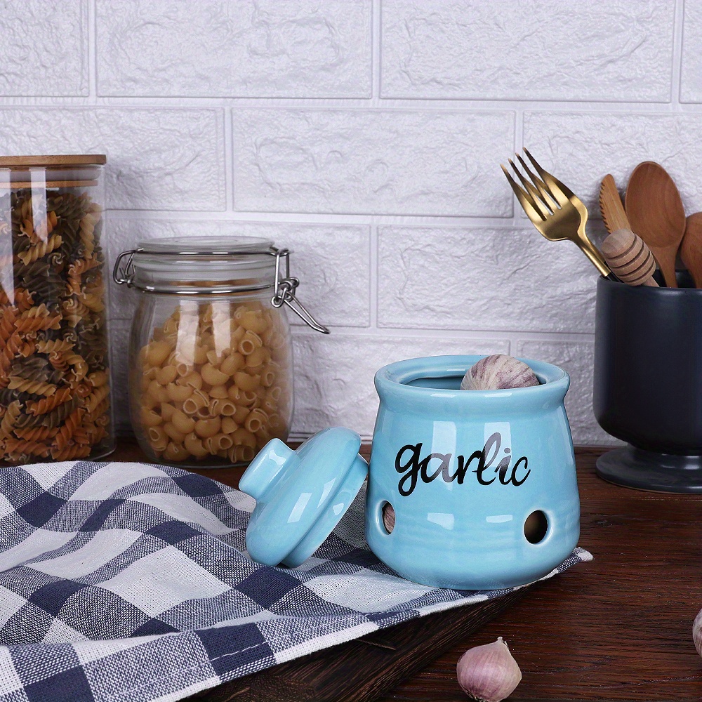 Garlic Keeper Lid Ceramic Garlic Keeper Storage Container Temu Australia