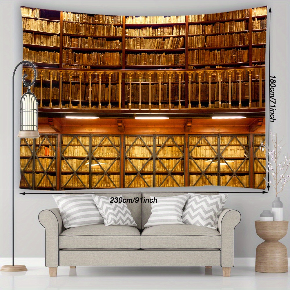 Bookshelf wall online tapestry