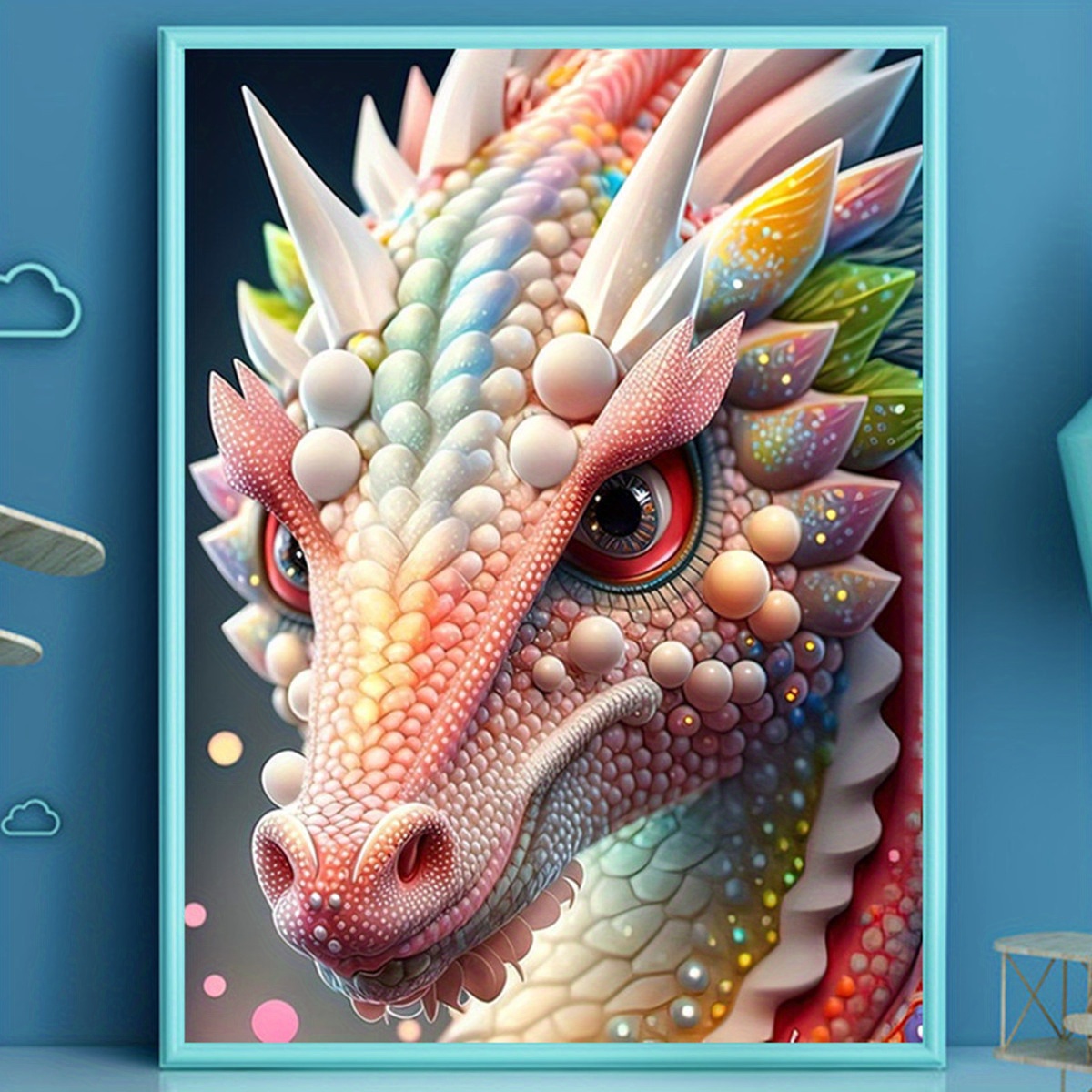 Diamond Painting Kits for Adults, 5D Colourful Dragon Diamond Art
