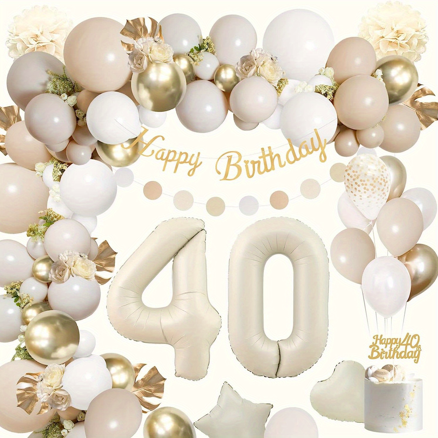 40 palloncini bianchi/nudi per il compleanno del tuo bambino - Annikids