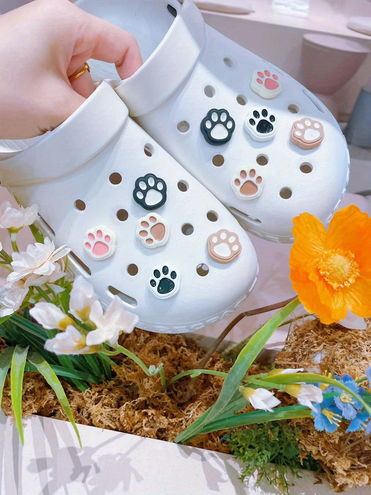 29pcs PVC Animals Love You Cats Fish Shoe Charm for Clogs Sandals Decoration, Shoes DIY Accessories for Women & Men,Temu