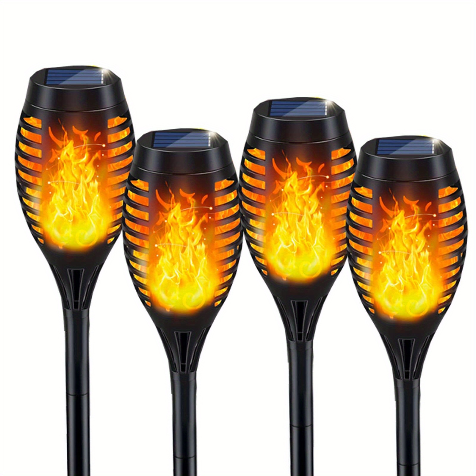 12led Solar Outdoor Torches Lights, Flickering Flame Mini Solar Landscape Decor Suitable For