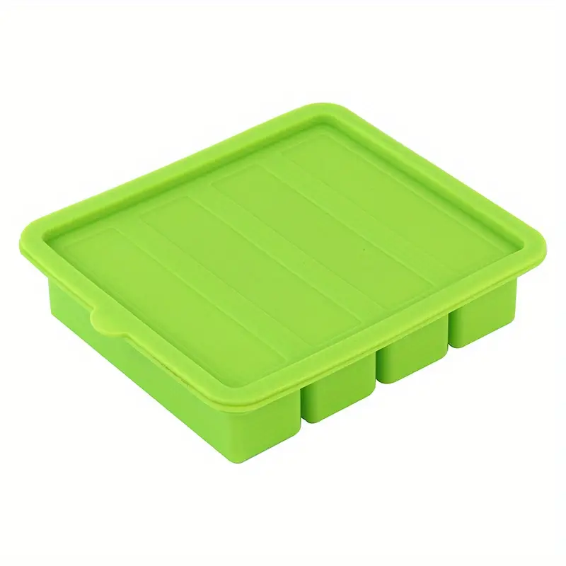 Shpwfbe Kitchen Gadgets Silicone Molds Butter Mold Tray Lid & 4 Large  Storage Silicone Butter Stick Mold Container