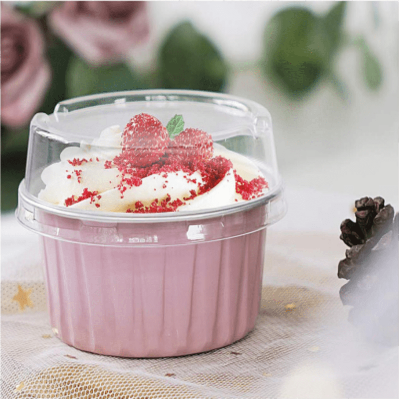 Disposable Lamikins Aluminum Foil Baking Cup With Lid Mini - Temu