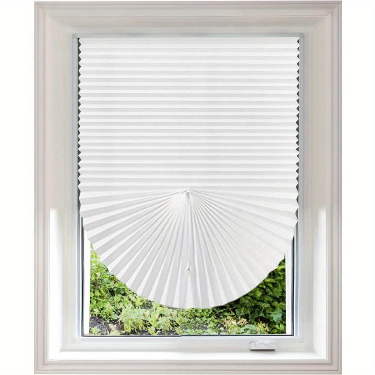 1pc Pleated Fabric Shades No Tools Temporary Window Blinds