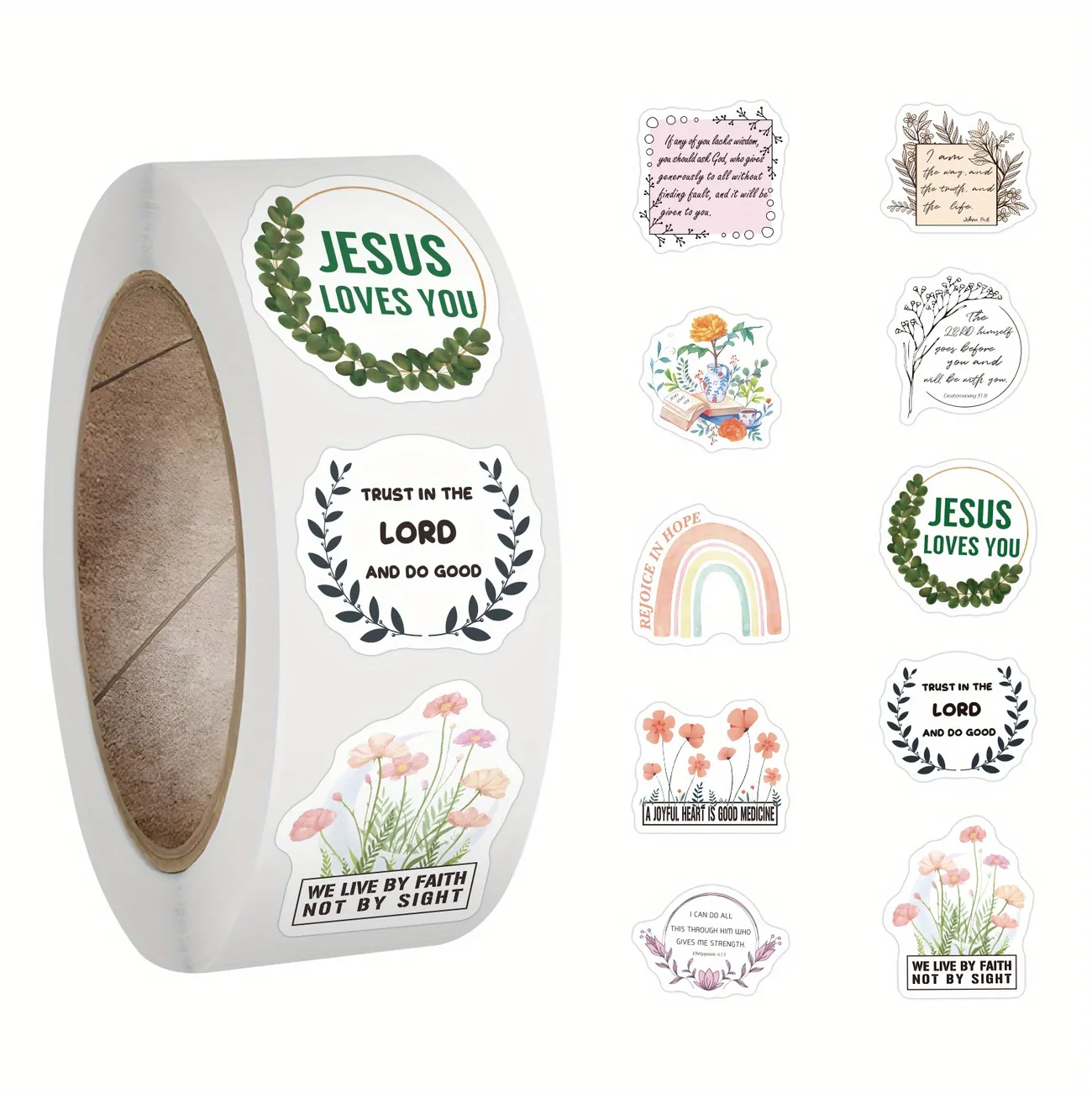 Bible Verse Stickers Roll Inspired Stickers Christian - Temu