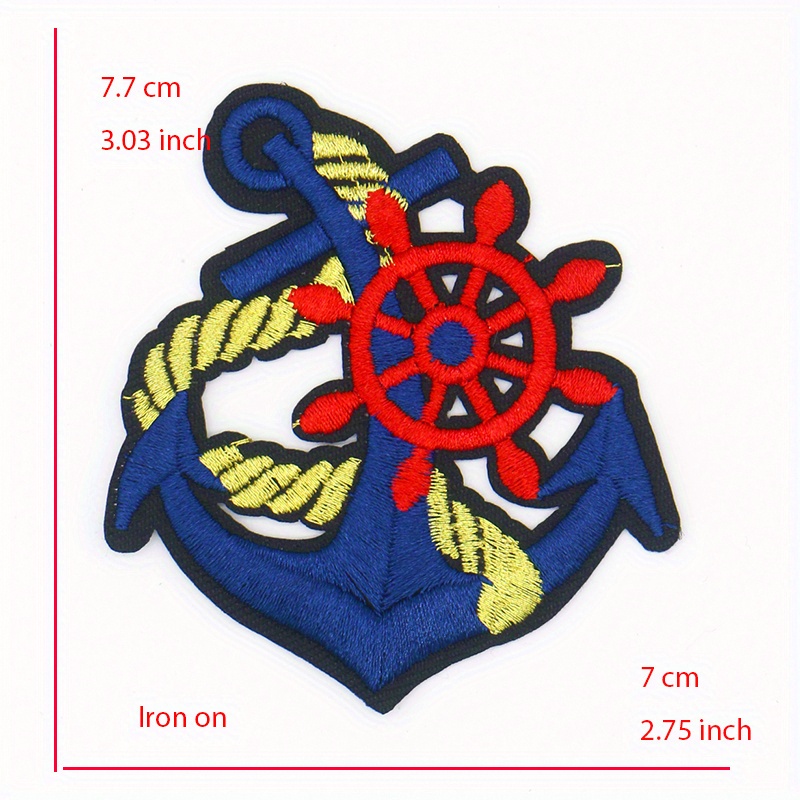 Blue Red Yellow Fr Embroidered Patch Iron On Patches - Temu