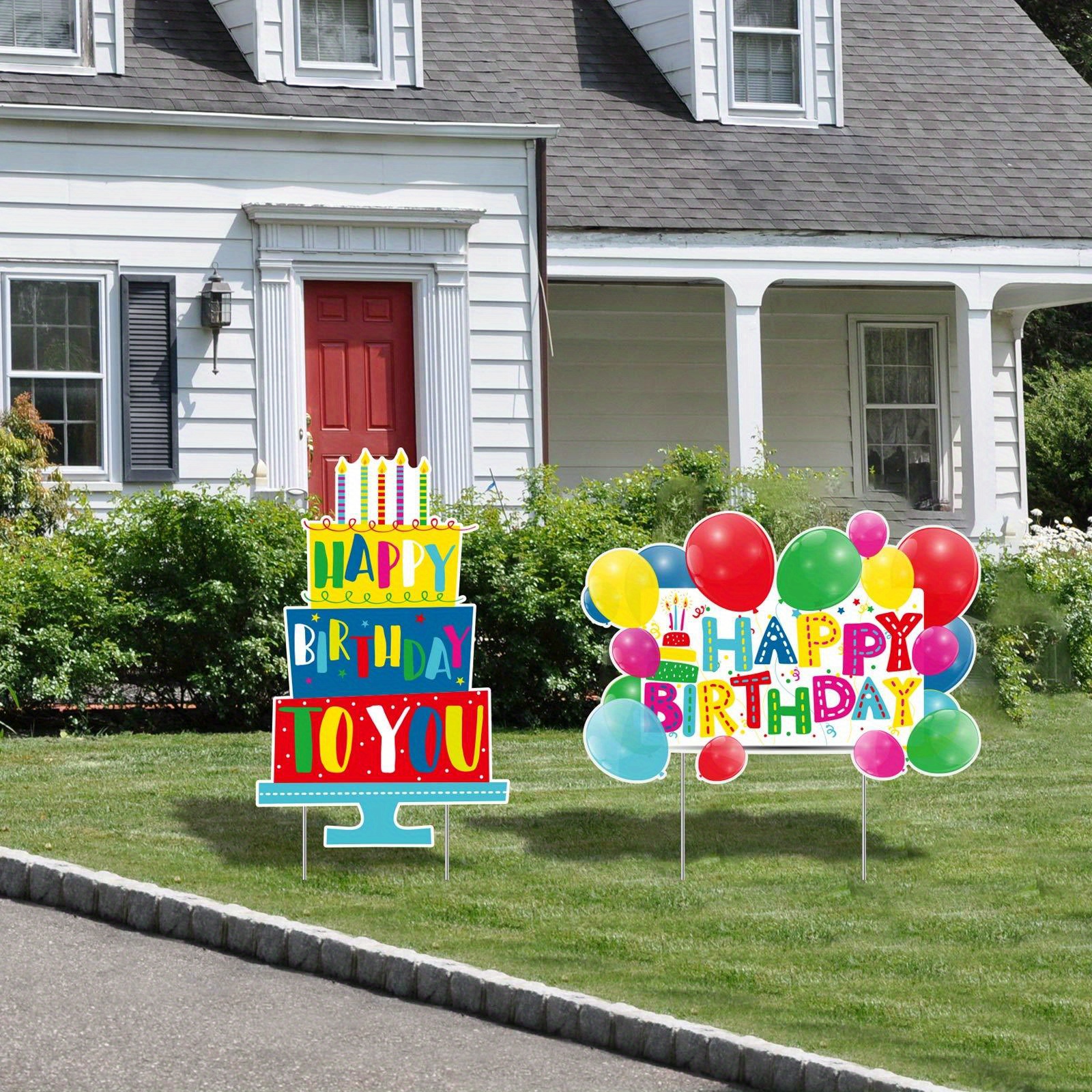 Birthday Yard Signs Outdoor Lawn Decorations Birthday Cake Temu Canada