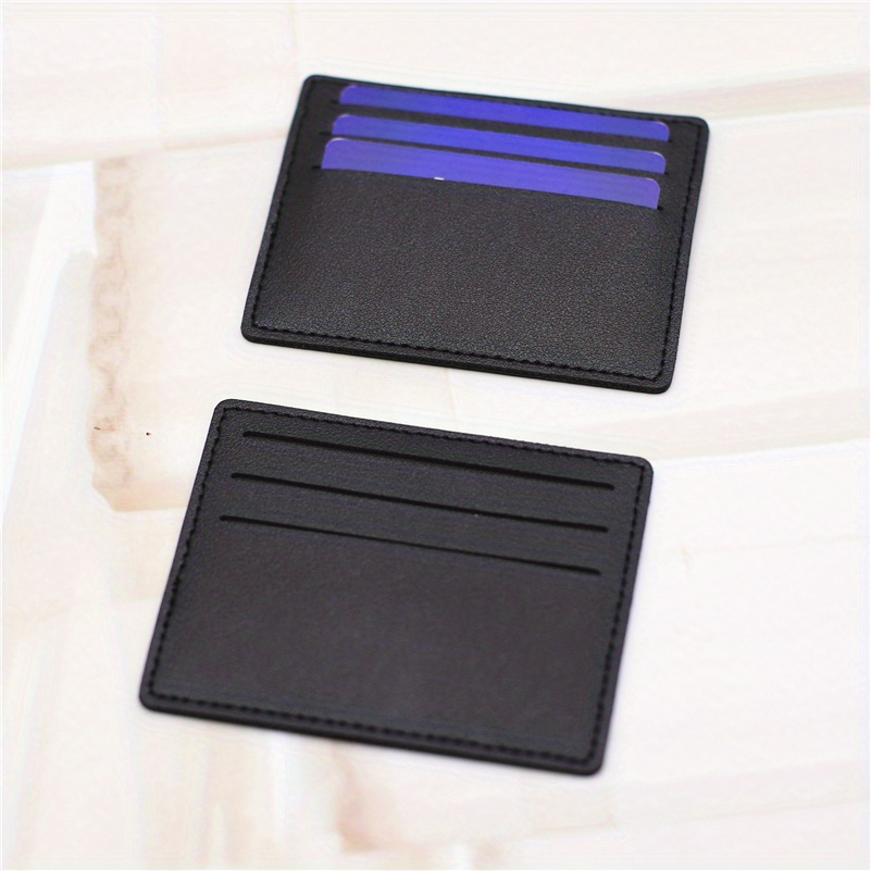 Pu Leather Id Card Holder Candy Color Bank Id Card Cover - Temu