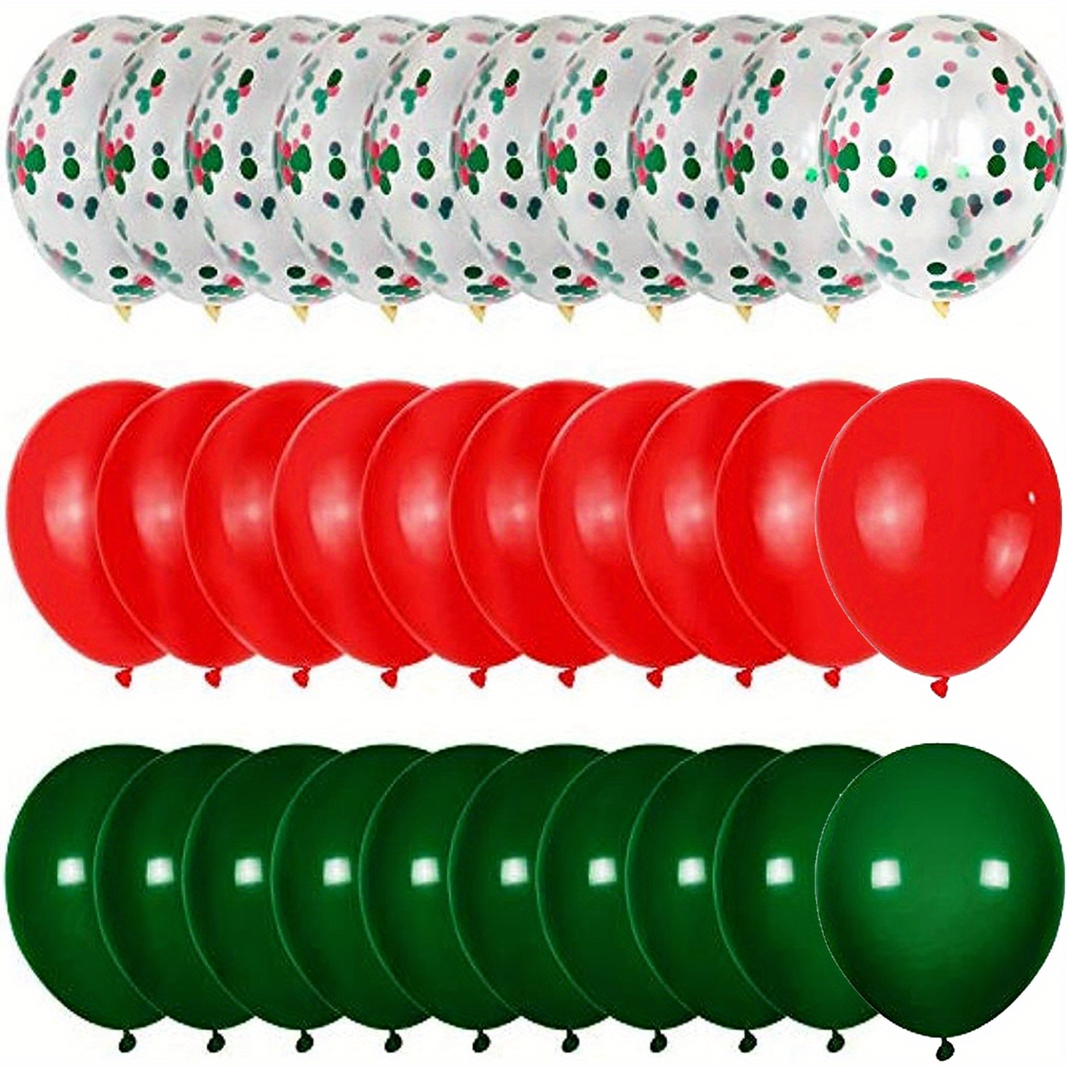 Christmas Balloons Green Red Balloons Confetti Latex - Temu