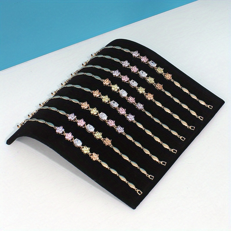 Image of 1pc, Necklace Display Board, Color: Black, Dimensions: 7.87*6.69*1.96 Inches, Suitable For Jewelry And Necklace Display And Placement, Jewelry Trays
