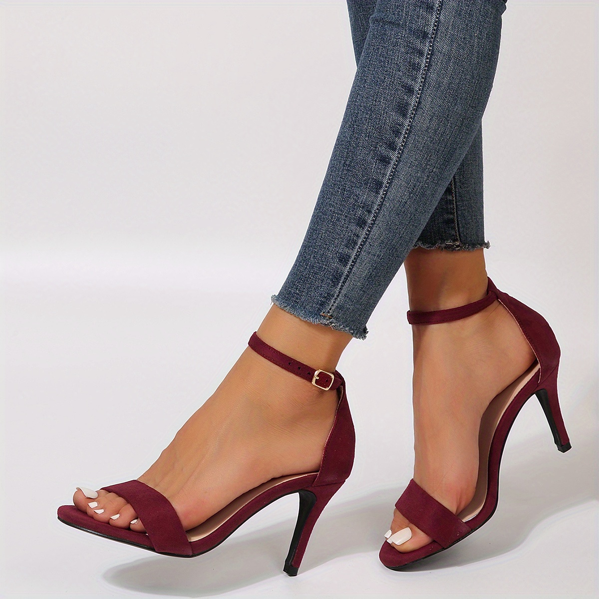 Maroon clearance strap heels