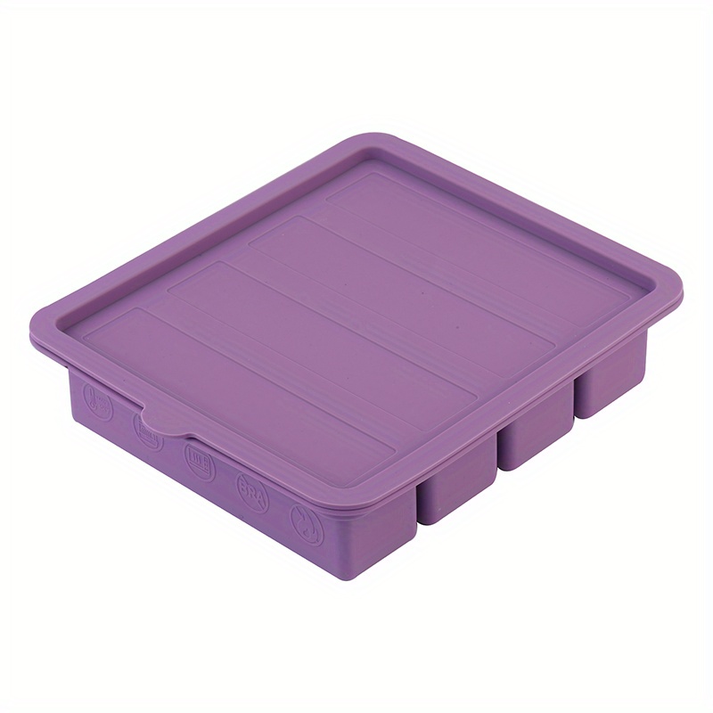 GeweYeeli Silicone Butter Mold Butter Maker Tray Non-stick Chocolate Cream  Mould with Lid for Kitchen Bakery, Purple 