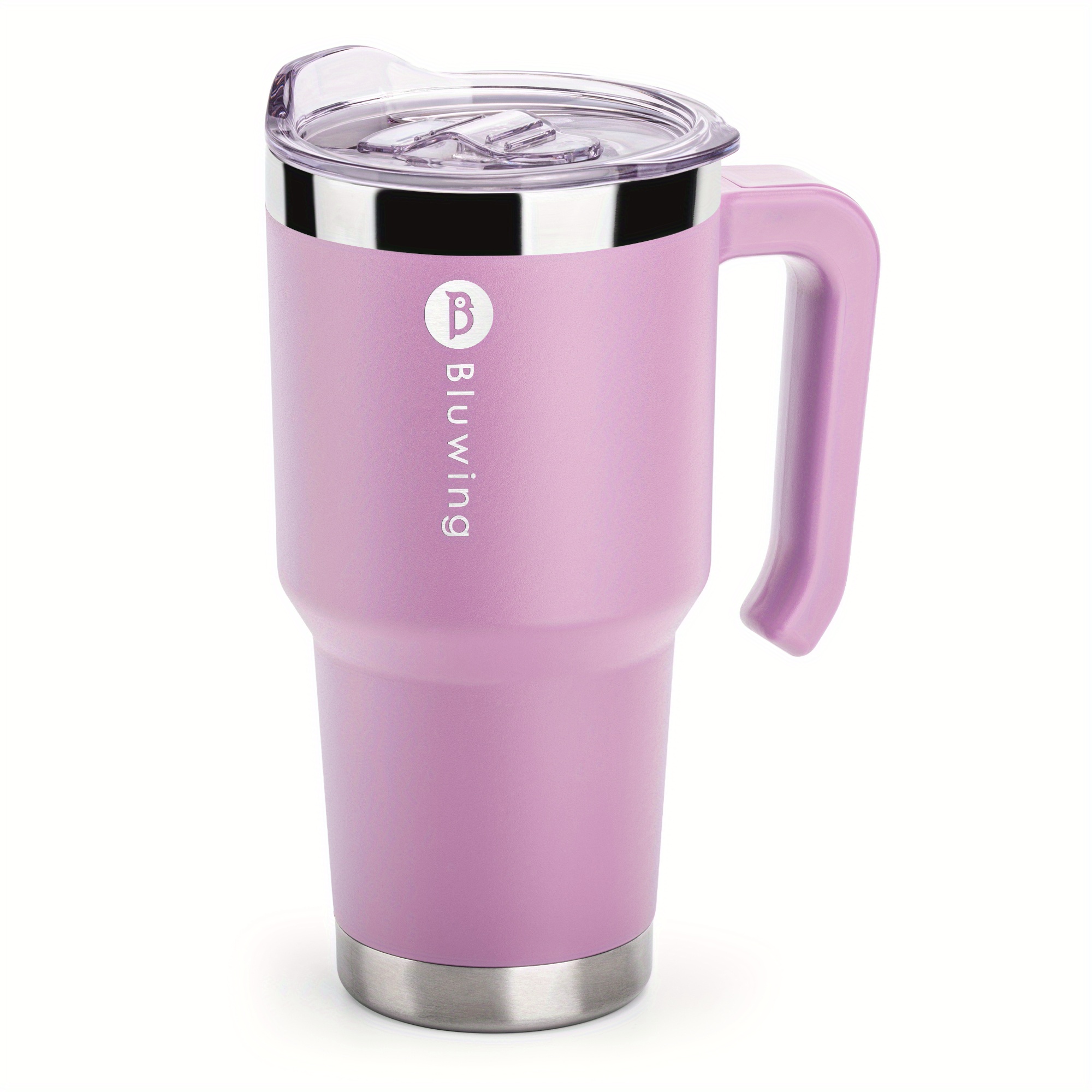 8 oz Thermos Coffee Travel Stainless Steel Teal w/pink trim, Ultra-Thin