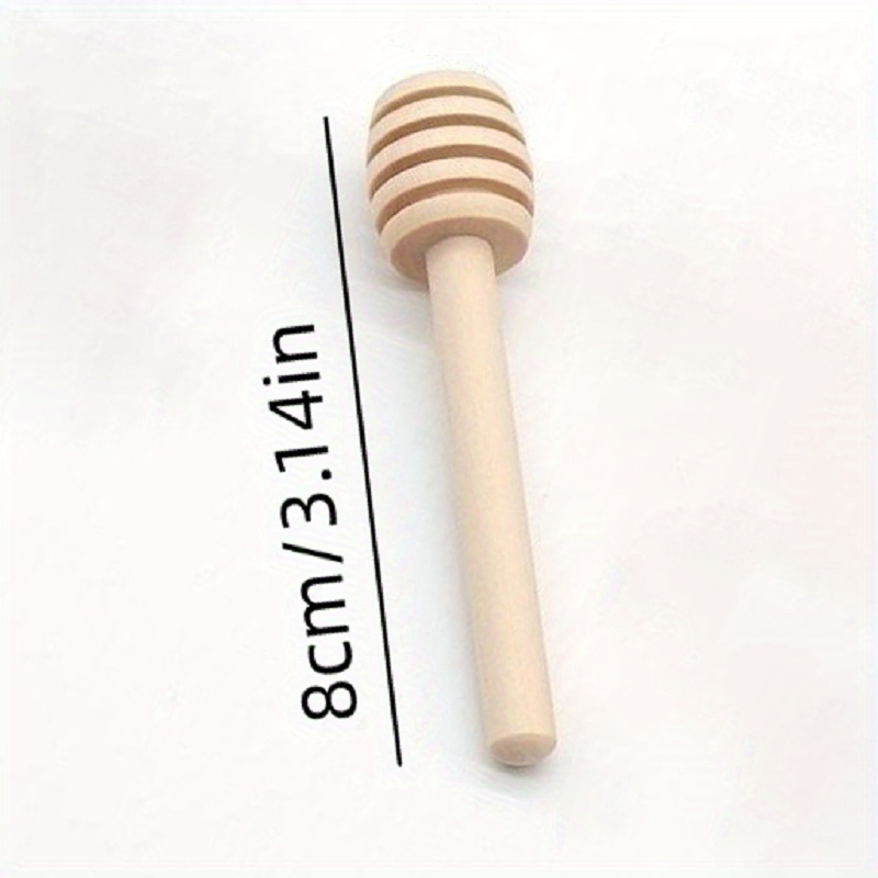 Wooden Honey Dipper Stirrer Stick for Coffee Blender Frother