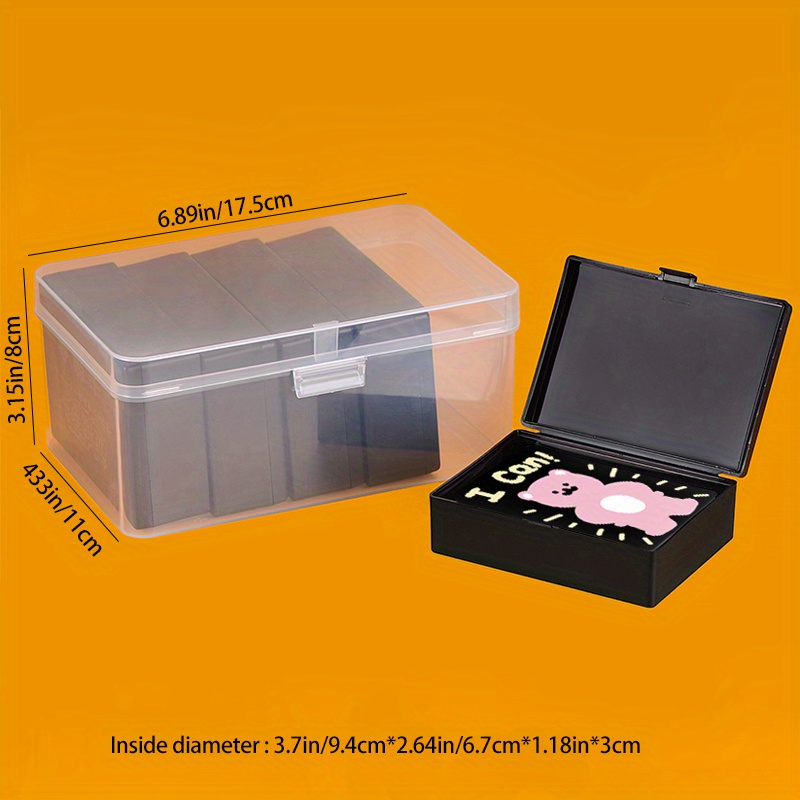 3pcs Card Box Organizer Cardstock Organizer Large Capacity Cards Protector Game Cards Storage Box, Size: 19X19X13CM