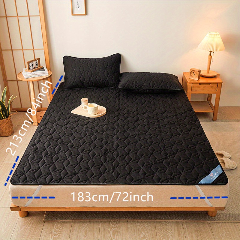 1pc Anti-mite Antibacterial Thicken Waterproof Urine-proof Wrinkle-resistant  Washable Quilted Mattress Cover