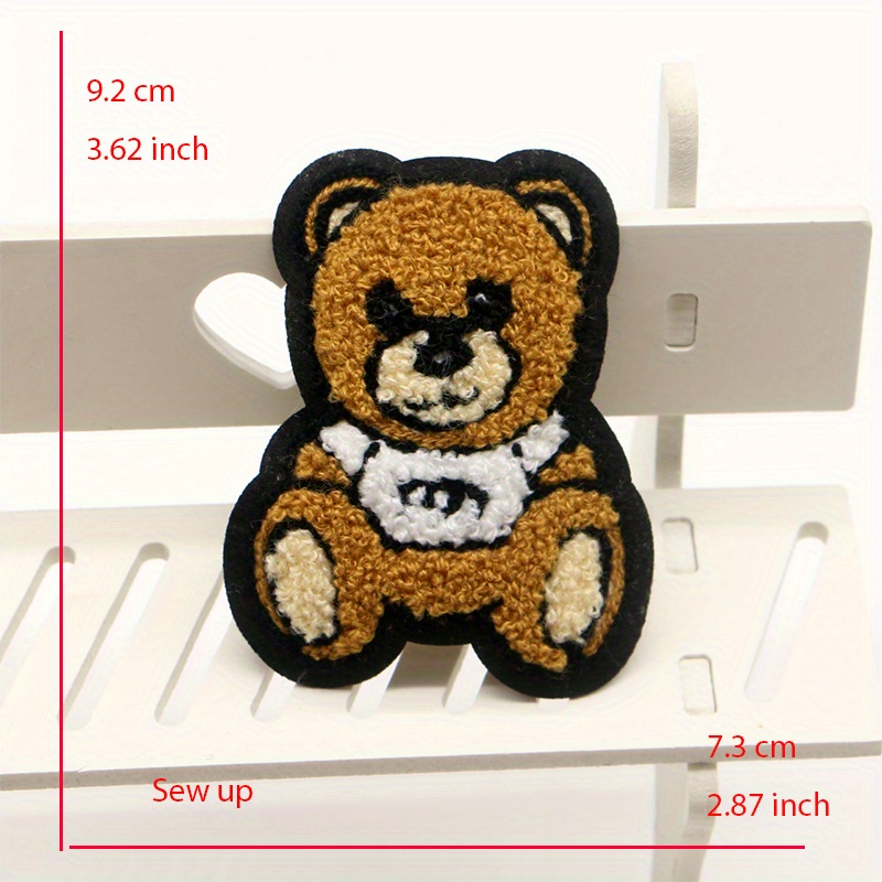 Embroidery Chenille Bear Badges,embroidered Animal Appliques