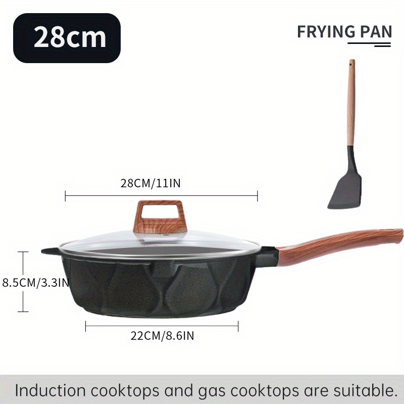 1pc nonstick frying pan 9 4 11 granite     pan round pancake pan for gas stove top and induction cooker kitchen utensils kitchen gadgets kitchen accessories home kitchen items details 5