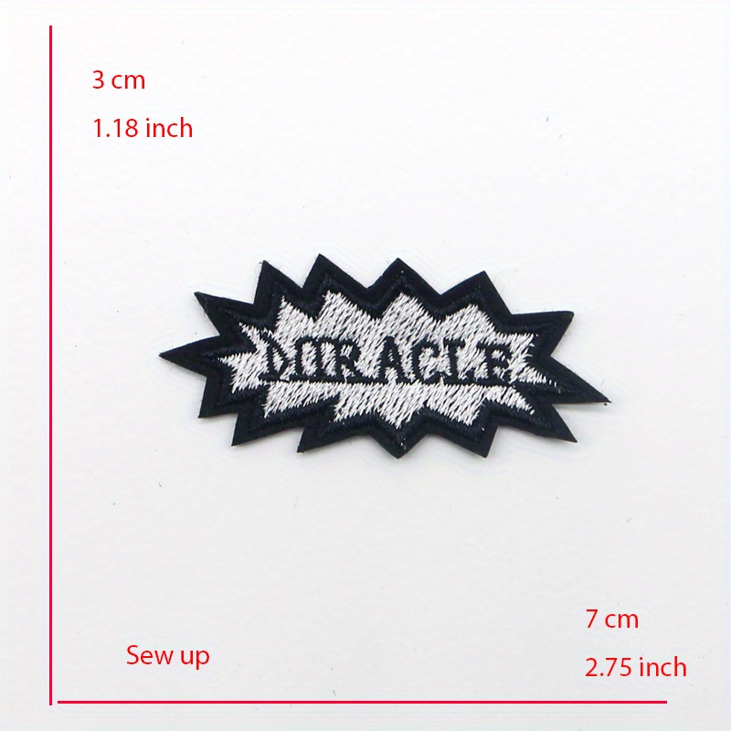 Embroidered Applique Patch DIY 3 3/4 Inch Iron On 