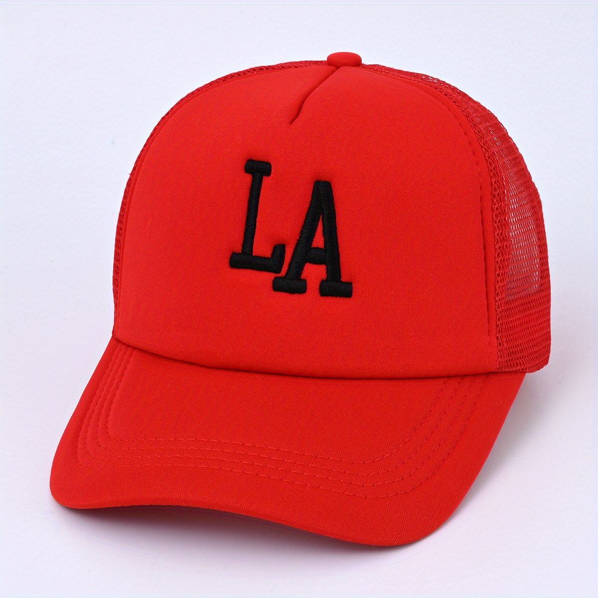 La Embroidery Unisex Baseball Candy Color Breathable Mesh Trucker Hat  Adjustable Sun Hats For Women & Men - Temu Philippines