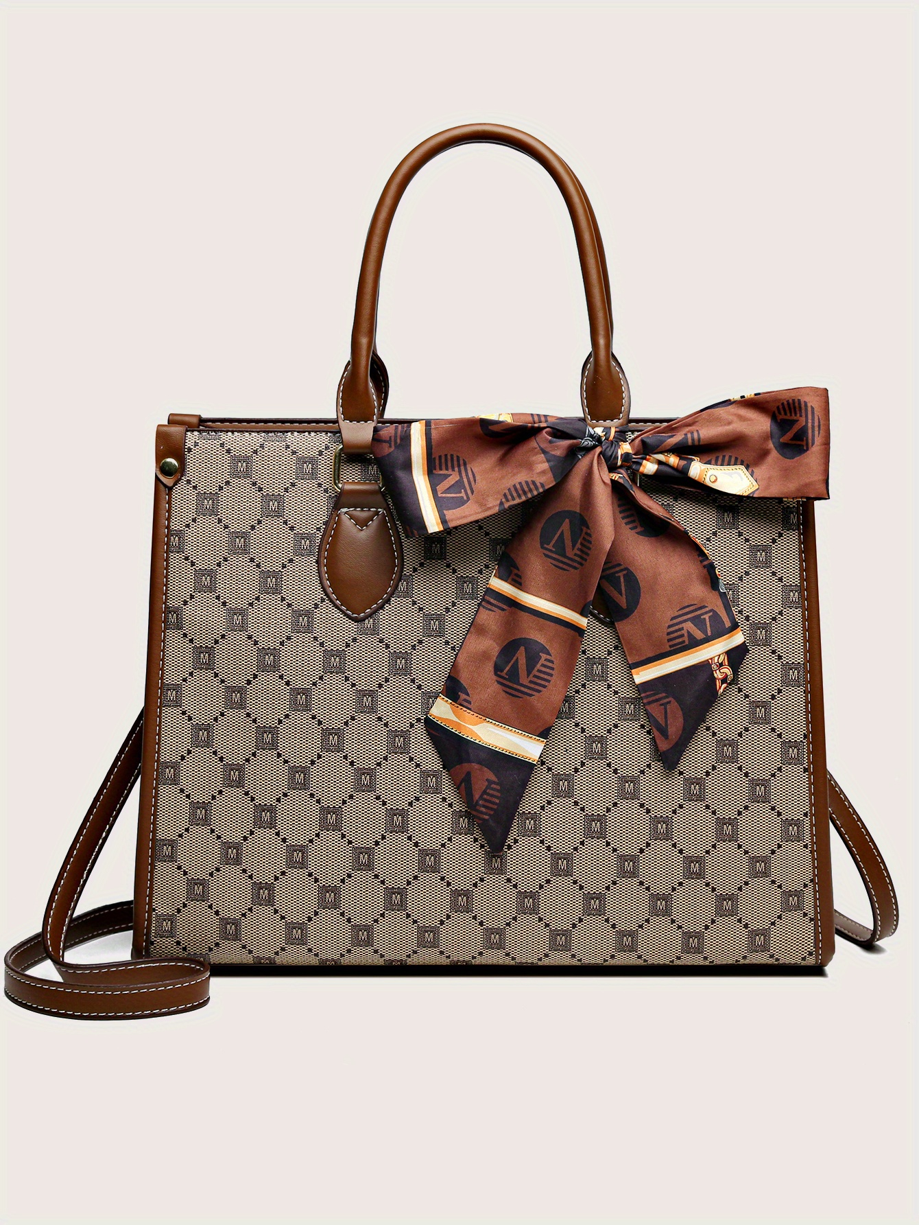 Classic Colorblock Square Handbag, Retro Geometric Pattern Satchel Bag,  Classic Pu Leather Women's Shoulder Bag - Temu Bahrain
