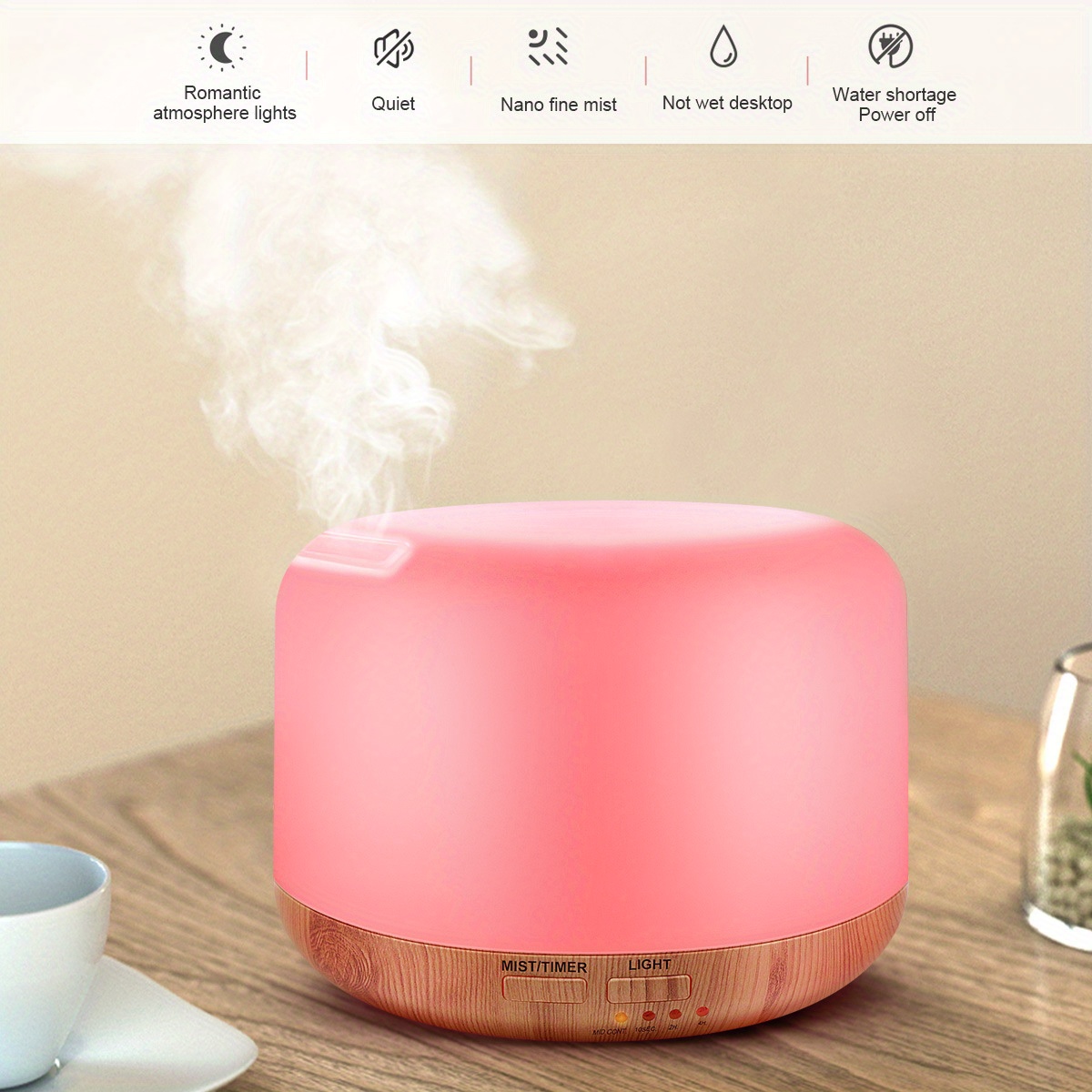 Smart Home Appliances App Touch Controlled WiFi Aroma Room Humidifier Alexa Chrome Air Diffuser 16 91oz With Mobile Control details 6