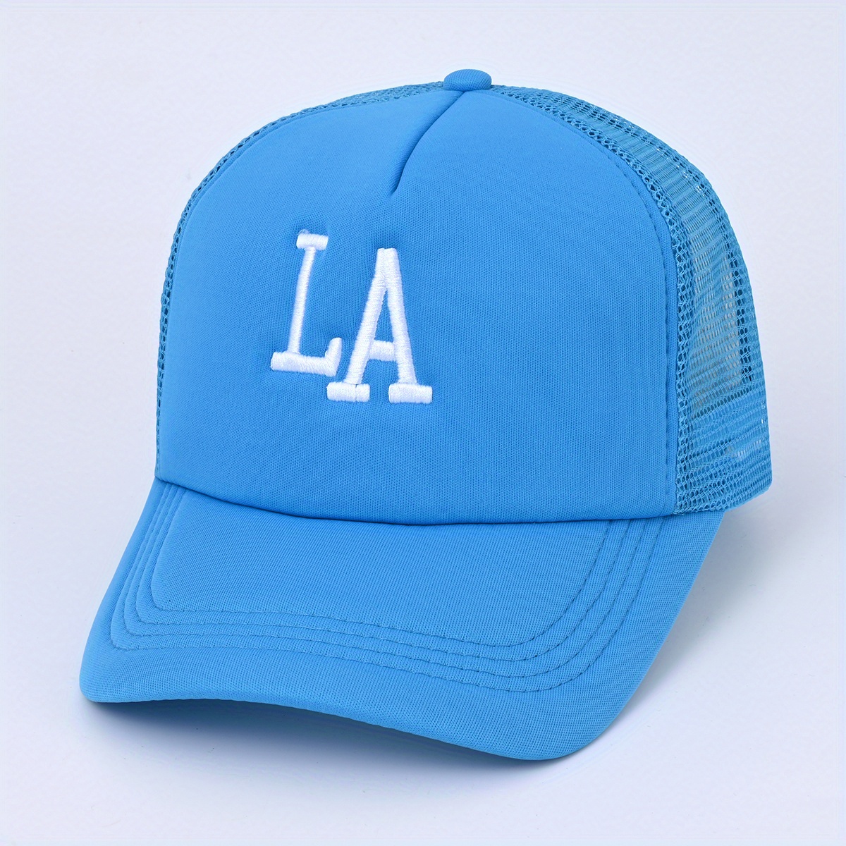 La Embroidery Unisex Baseball Candy Color Breathable Mesh Trucker Hat  Adjustable Sun Hats For Women & Men - Temu Philippines