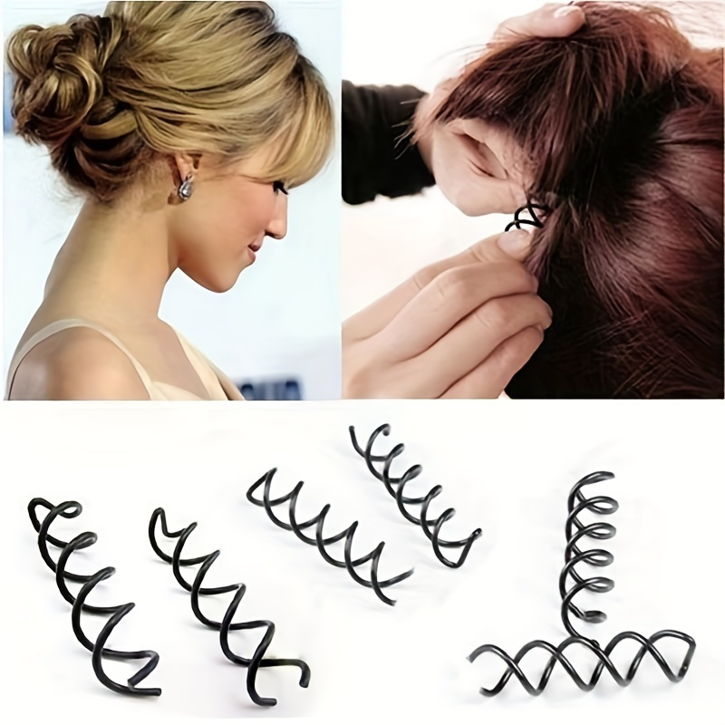 

12pcs Invisible Spiral Hair Clip For Braids And Dreadlocks - Metal Hairpin For Women And - Simple Style Hair Styling Accessory