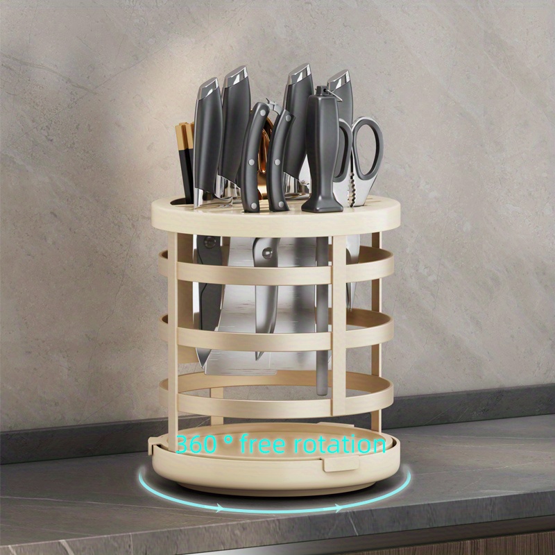 Cream Cutlery Holder, Silverware Drainer, Kitchen Organizer