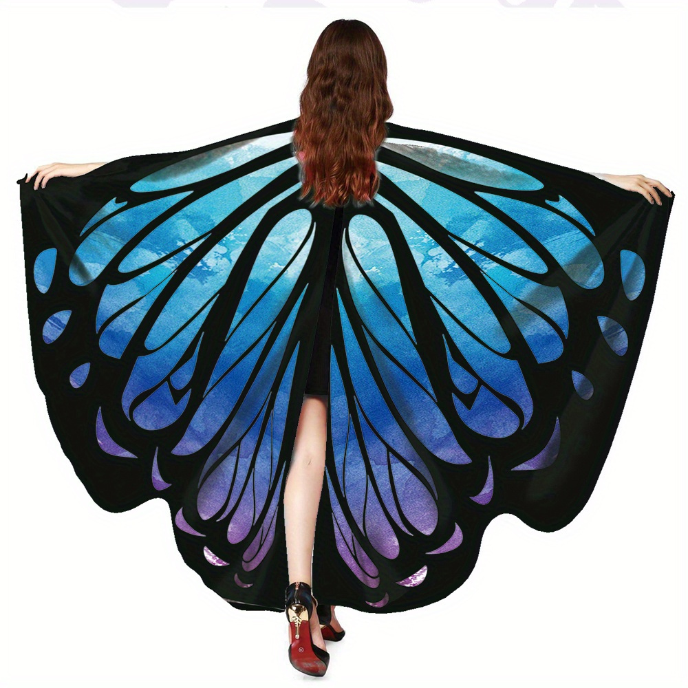 EMAGEREN Chal de Alas de Mariposa Disfraz Mariposa para Mujer Alas