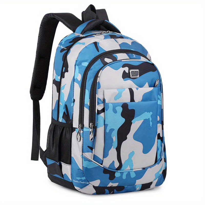 Backpack Boys Fashion Cool Camouflage Junior High School Backpack