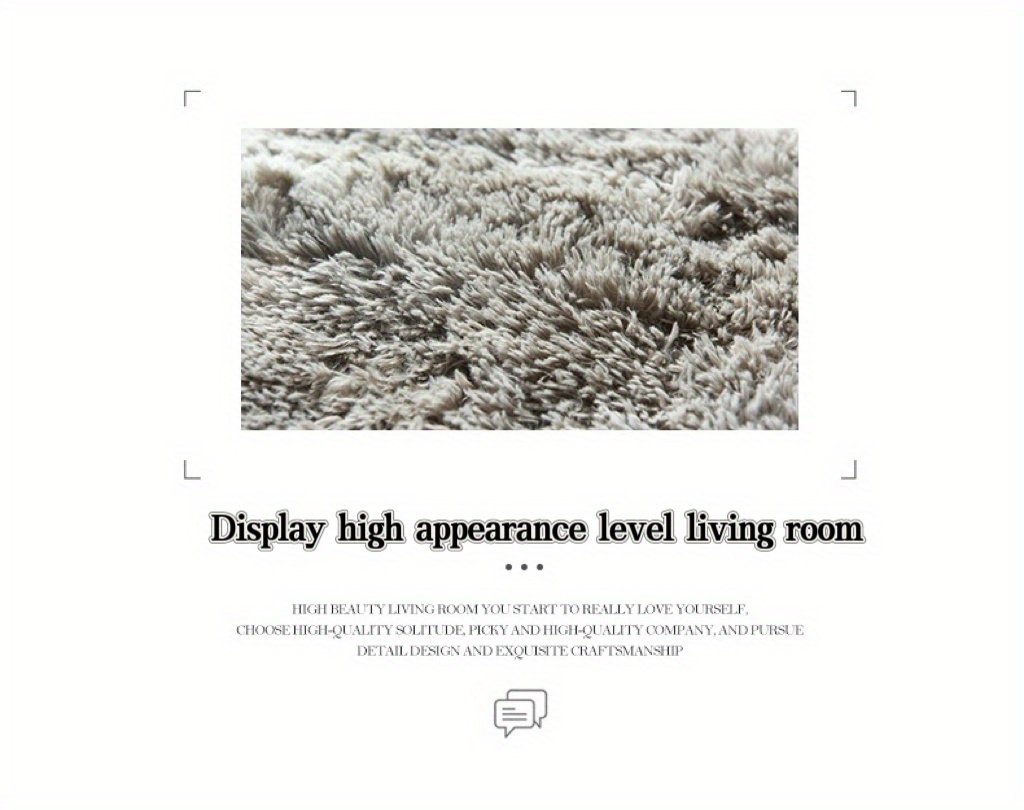 1pc stylish   dye long pile carpet soft and comfortable no formaldehyde and no   smell non shedding non fading mat for bedroom living room balcony study outdoor camping home decor details 5