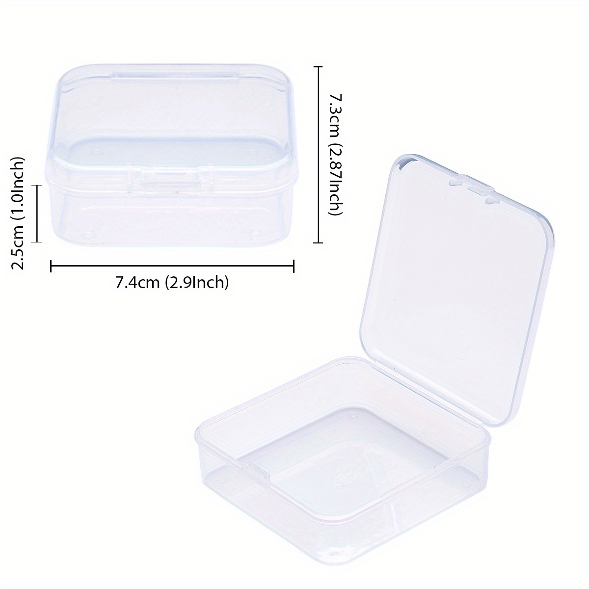 Square Clear Plastic Bead Storage Containers Jewelry - Temu Canada