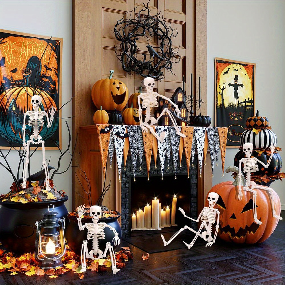 Halloween Skeleton Decoration Full Body Posable Halloween - Temu